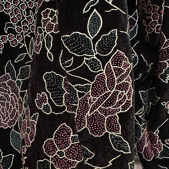 Vintage Maggie McNaughton Velvet Burnout Rose Floral Jacket Blazer Plus Size 22W - Picture 11 of 12